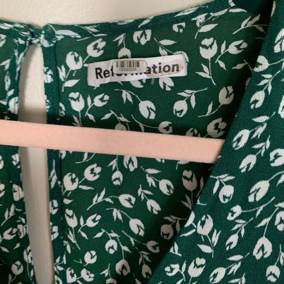 Reformation | Brielle Mini Dress Green Floral | 4 - Picture 8 of 9
